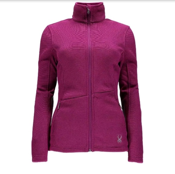 Spyder Sweaters - FUCHSIA FULL ZIP CORE SWEATER